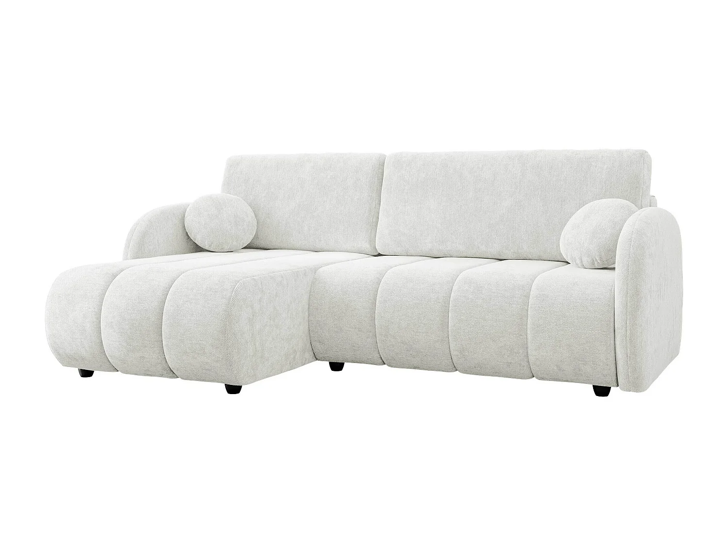 Canapé d'angle Columbus 247, Blanc, Disponible, 233x160x88cm