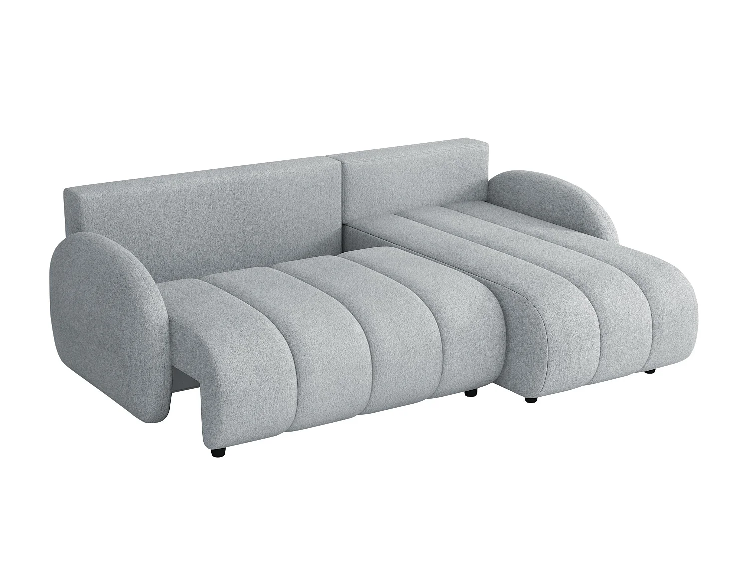 Canapé d'angle 3 places en tissu blanc COLUMBUS 233x160x88 cm