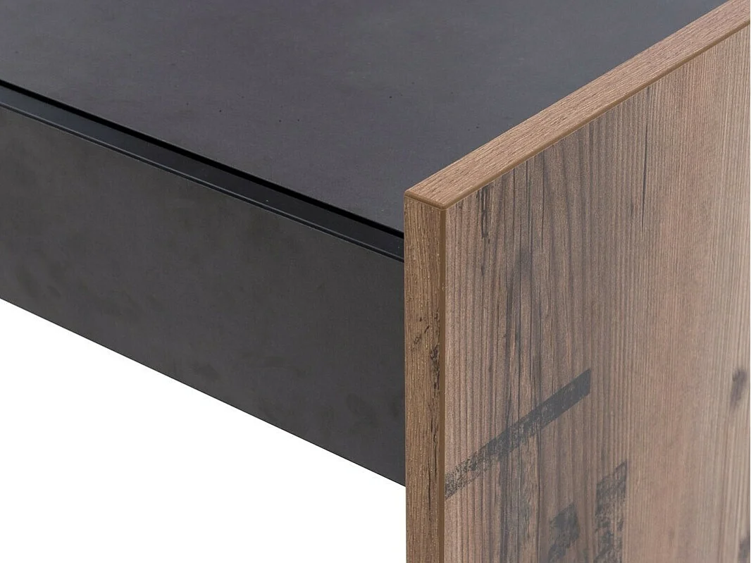 Bureau Tivtivi 105, Avec tiroirs, Nombre de tiroirs: 2, 74x120x55cm, Canyon chêne|Gris