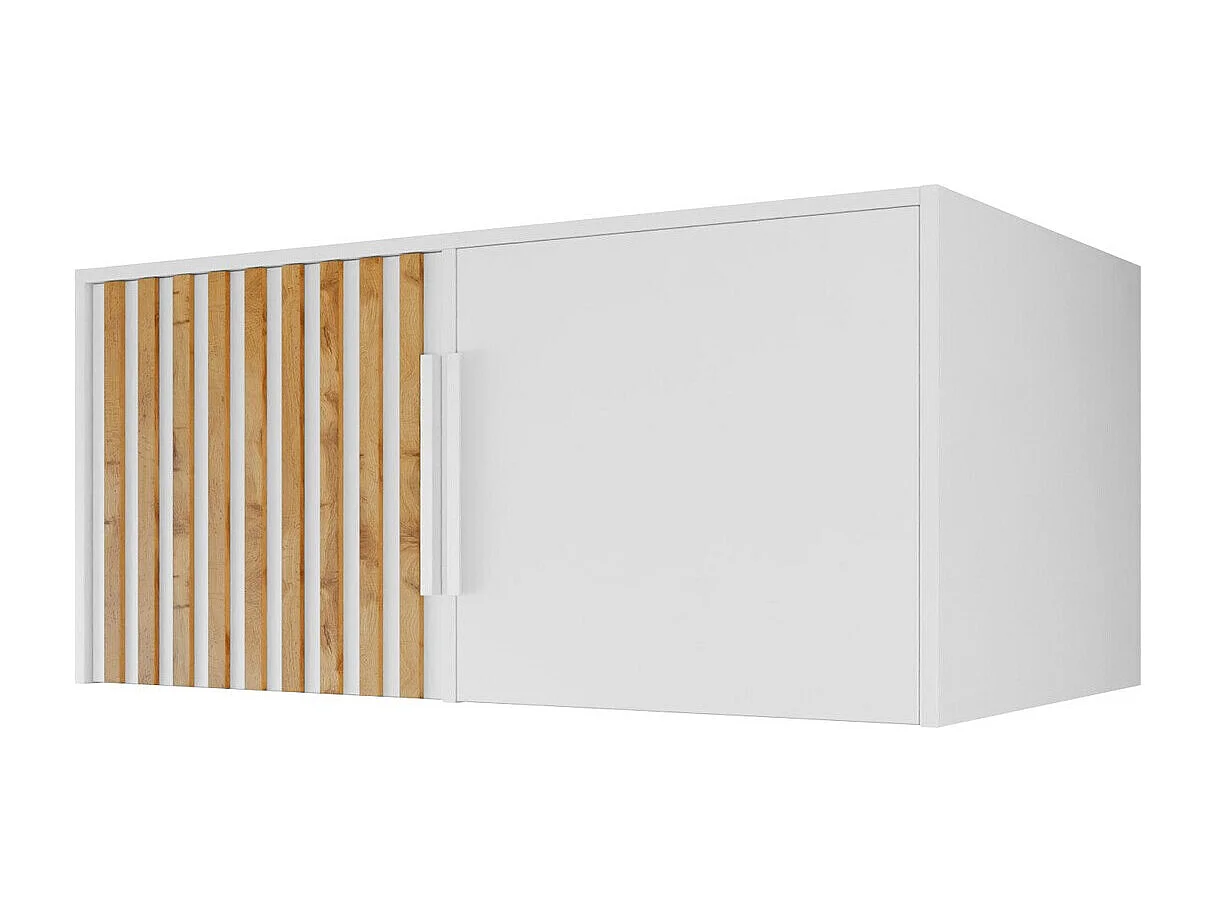 Buffet Enolevo 103, Chêne wotan|Blanc, 45x100x58cm, Stratifié