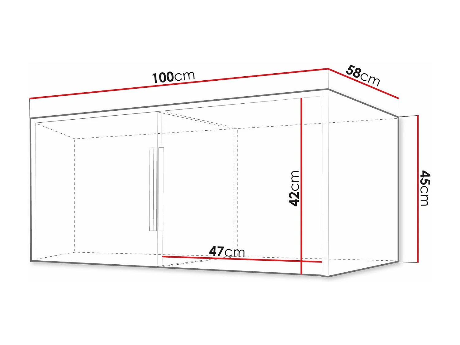 Buffet Enolevo 103, Chêne wotan|Blanc, 45x100x58cm, Stratifié