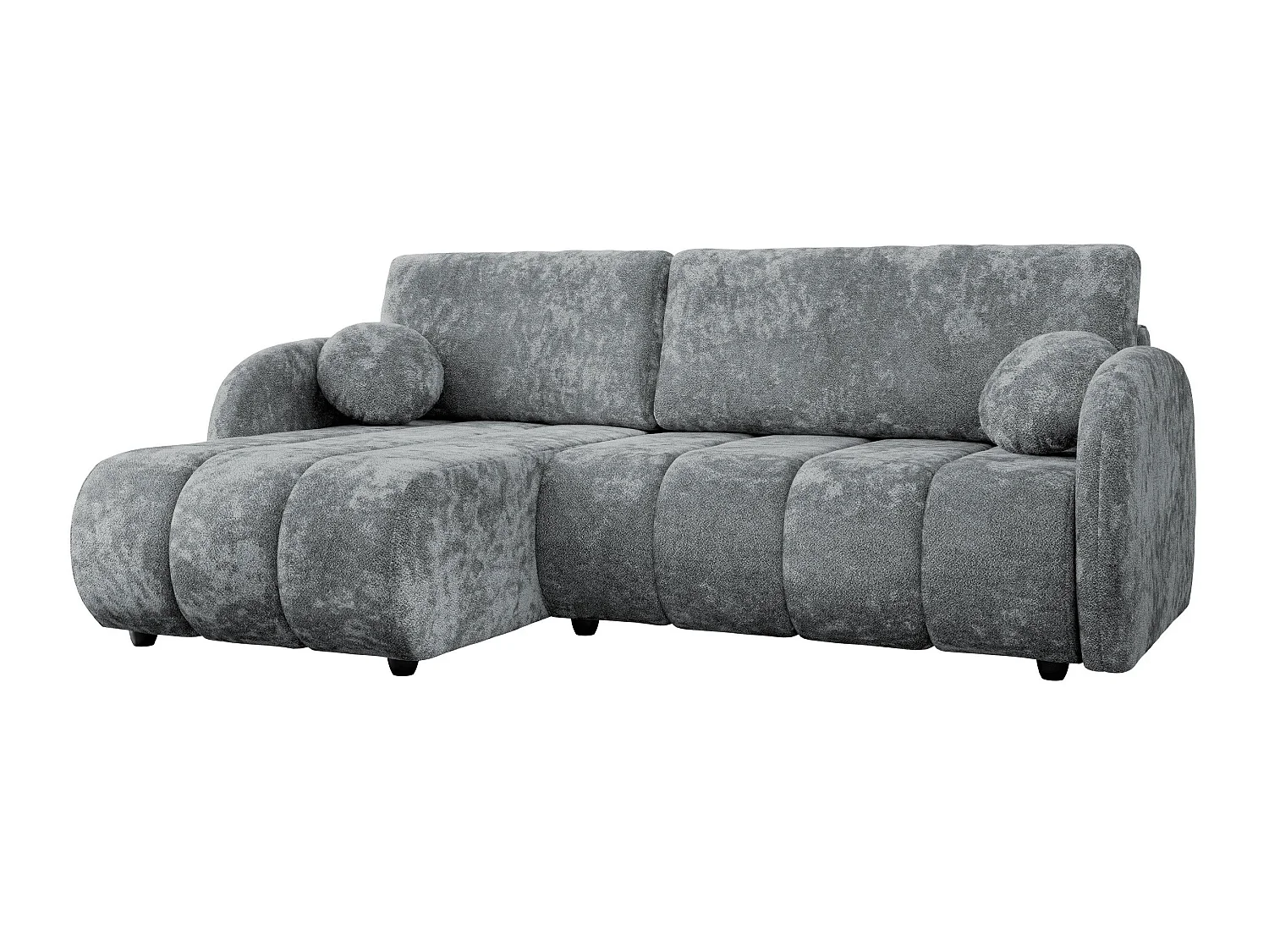 Sofá rinconero Columbus 247, Gris oscuro, Función de descanso