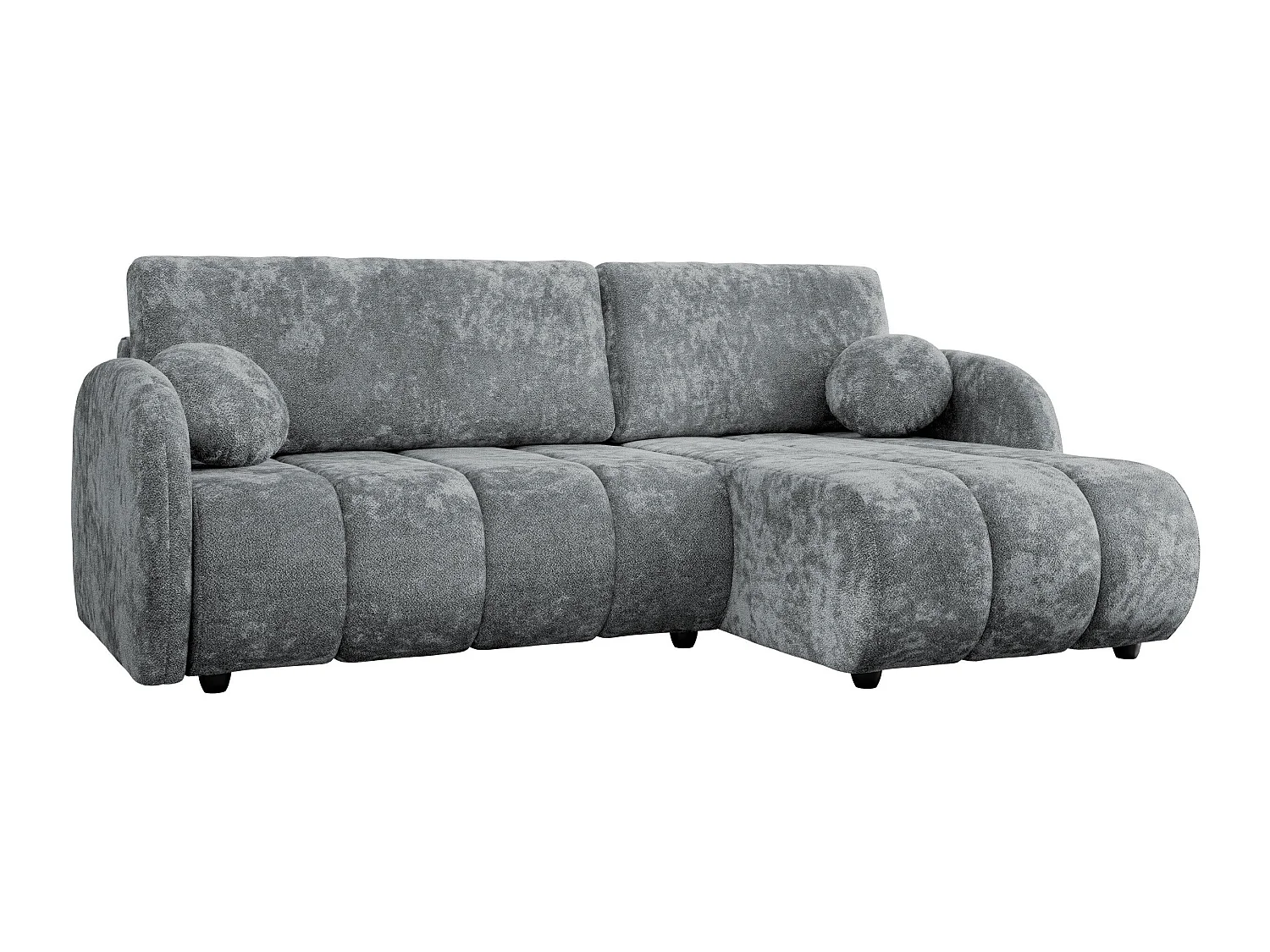 Sofá rinconero Columbus 247, Gris oscuro, Función de descanso