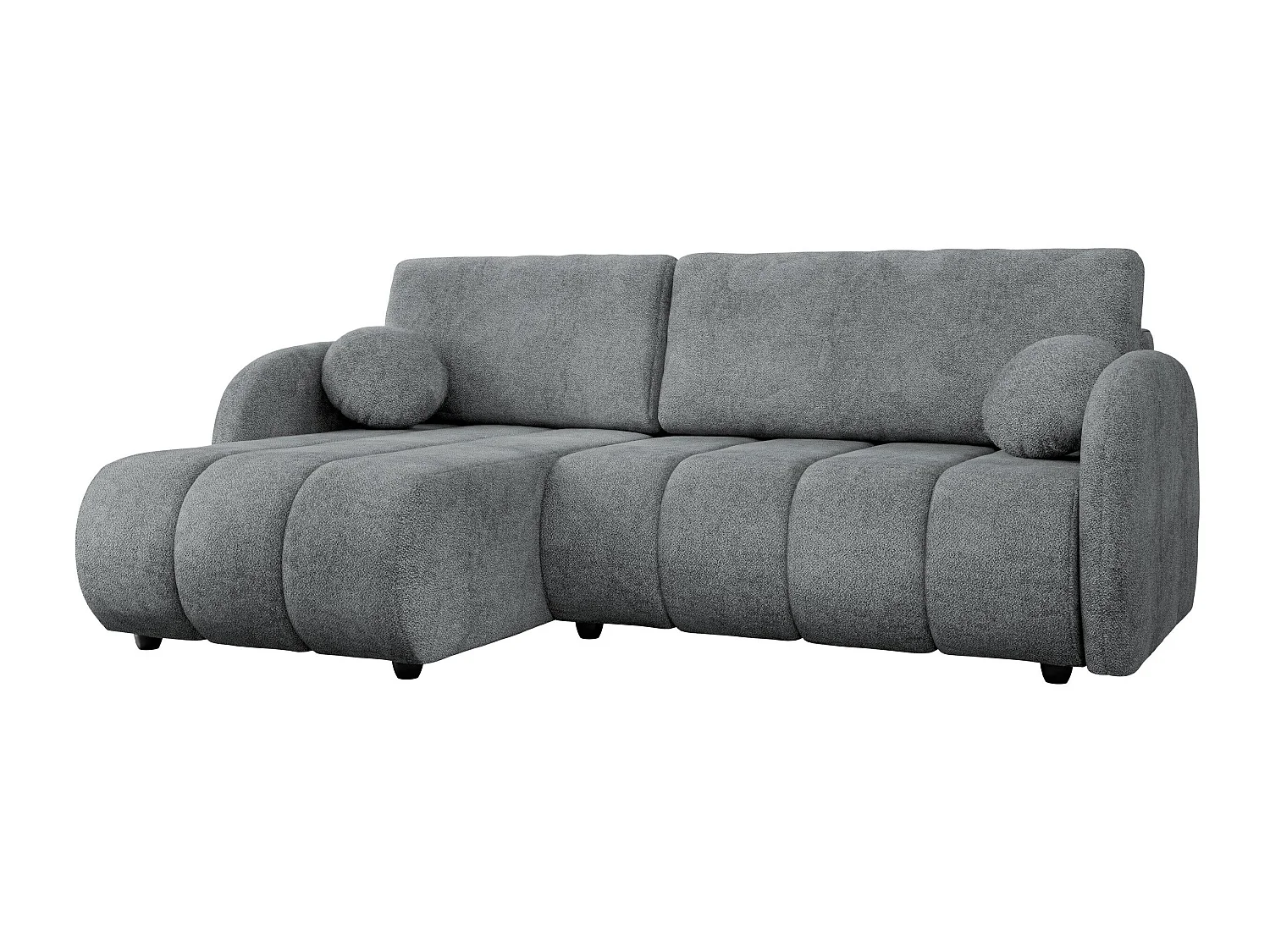Sofá rinconero Columbus 247, Gris oscuro, Función de descanso