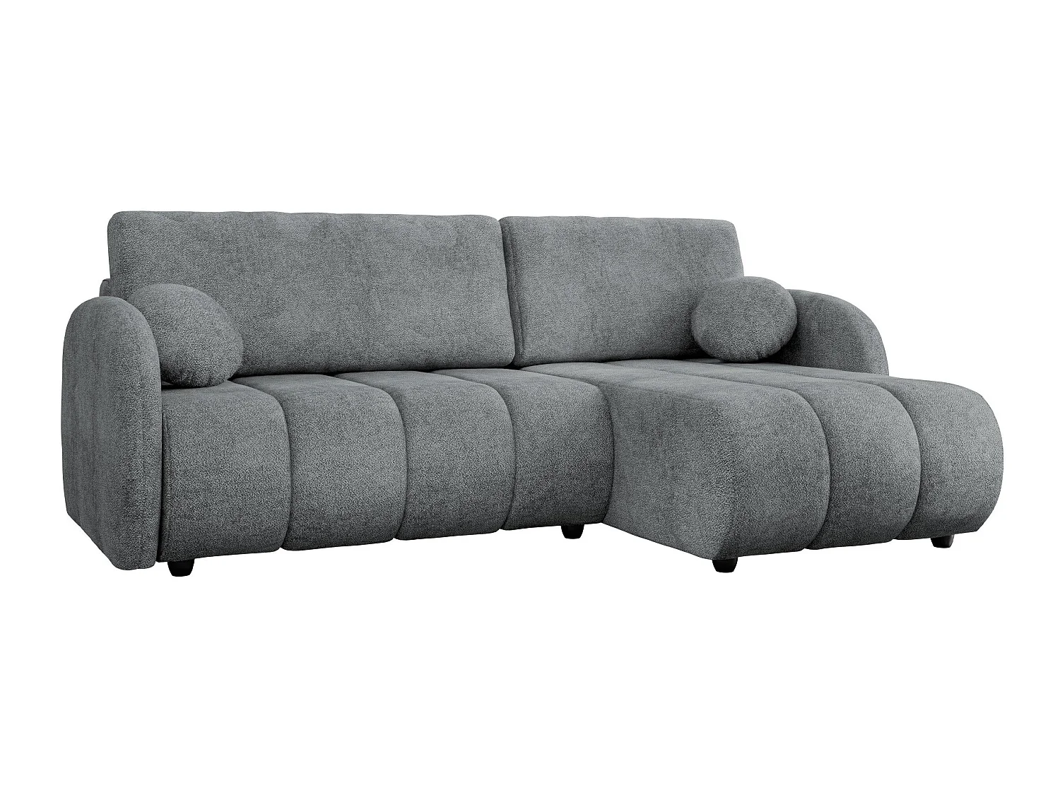 Sofá rinconero Columbus 247, Gris oscuro, Función de descanso