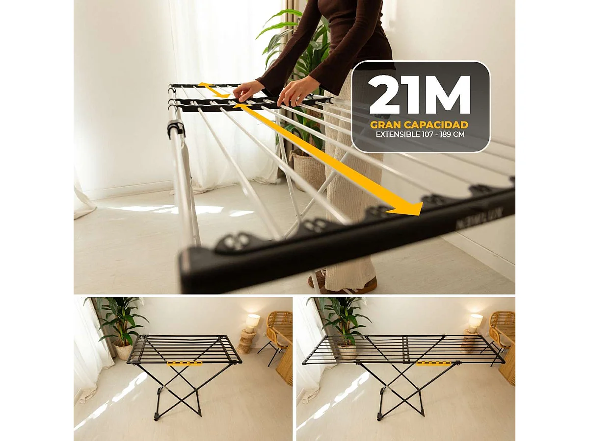 Tendedero Plegable  Expansion V25 Blanco - Newlux