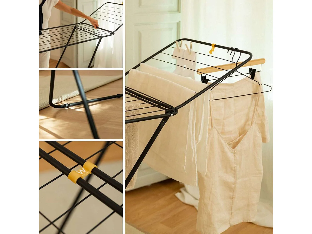 Tendedero Plegable  Stand V20 Negro - Newlux