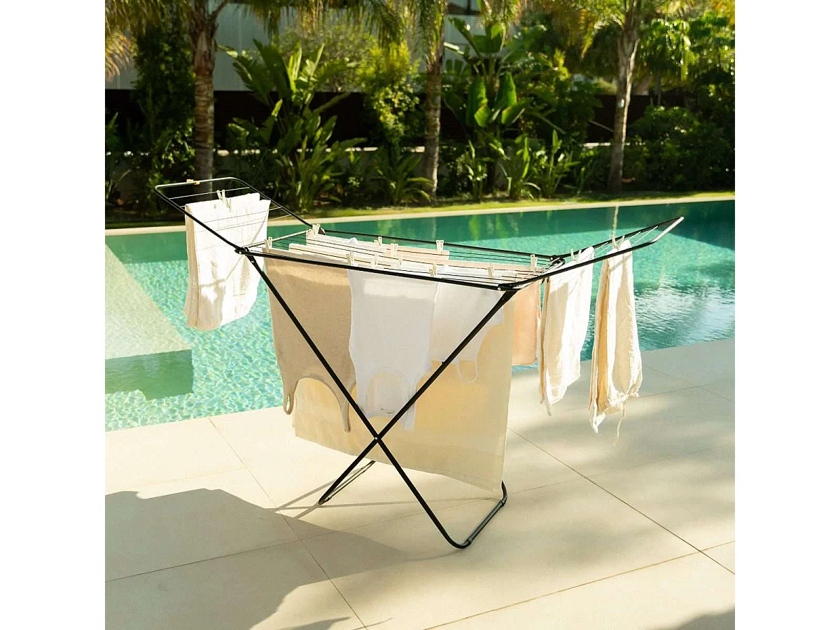 Tendedero Plegable  Stand V20 Negro - Newlux