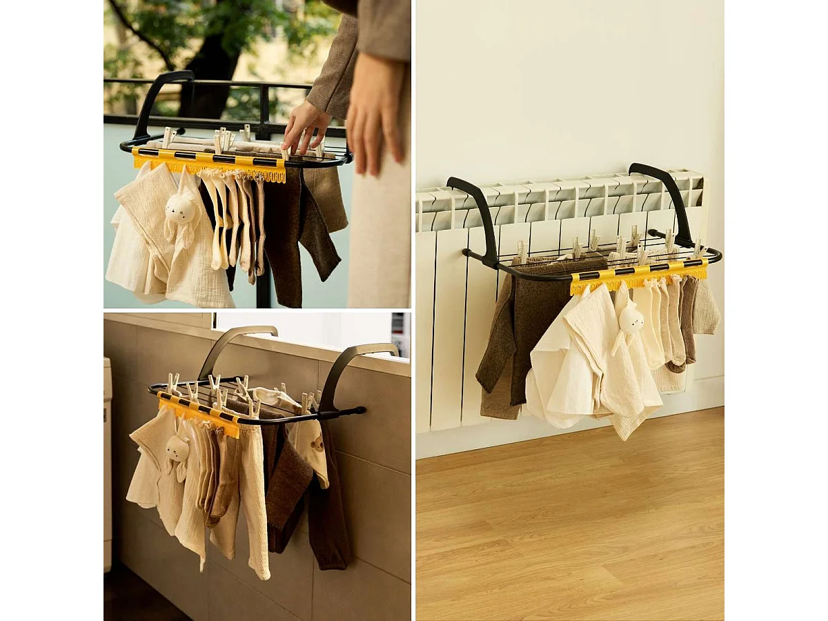 Tendedero Radiador  Aereo V5 Negro - Newlux