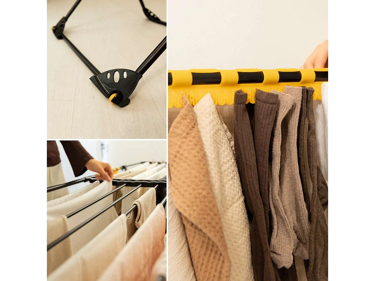 Tendedero Plegable  Expansion V25 Negro - Newlux