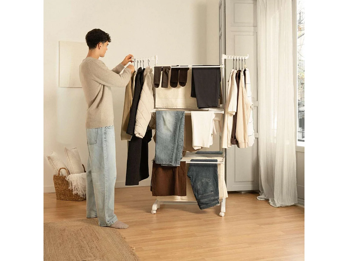 Tendedero Vertical  Bastion V40 Blanco - Newlux