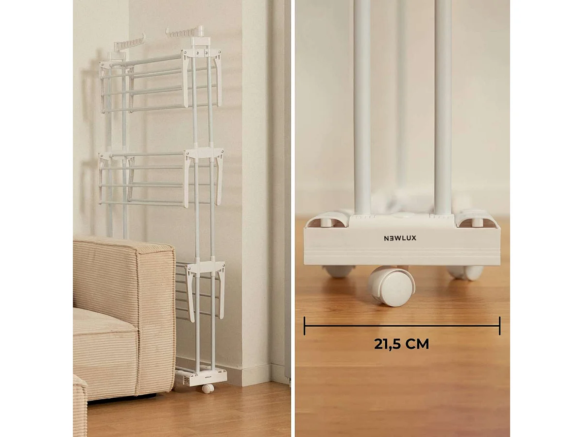 Tendedero Vertical  Bastion V40 Blanco - Newlux