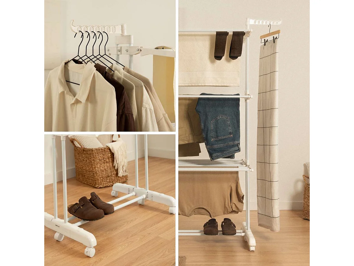 Tendedero Vertical  Bastion V40 Blanco - Newlux