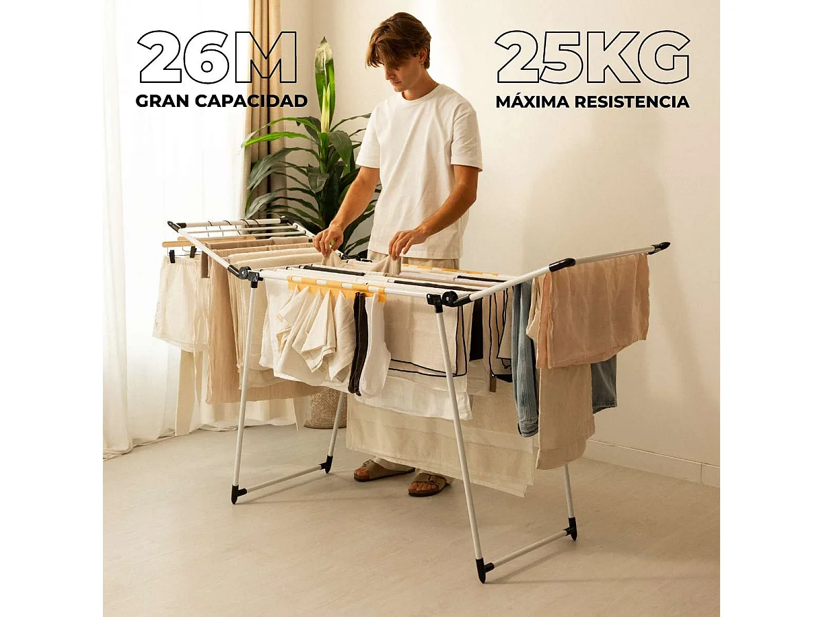 Tendedero Plegable  Bold V22 Blanco - Newlux