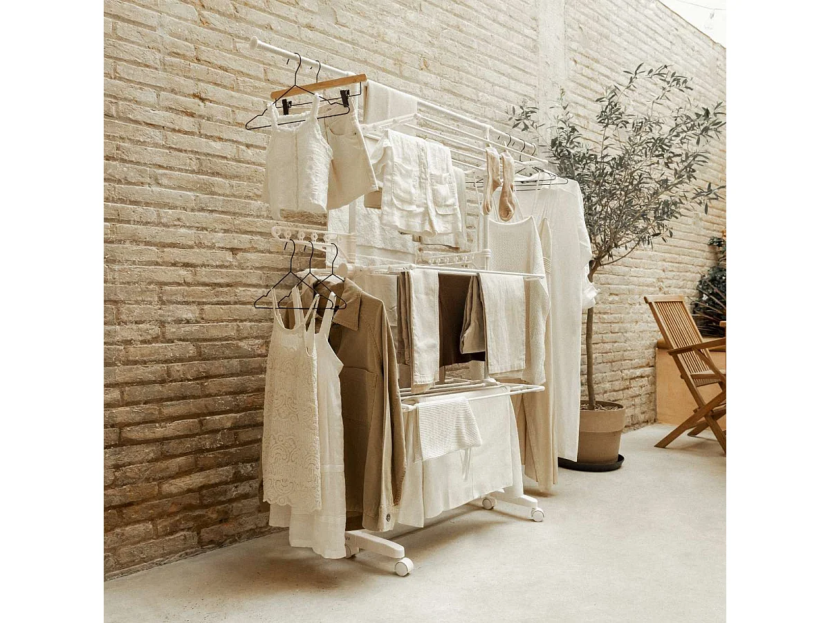 Tendedero Vertical  Fold Care V60 Blanco -