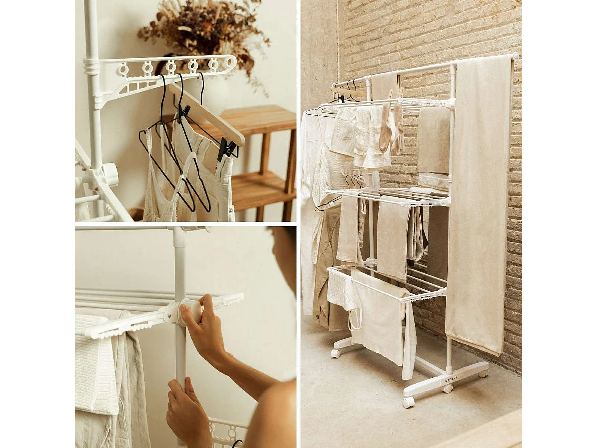 Tendedero Vertical  Fold Care V60 Blanco -