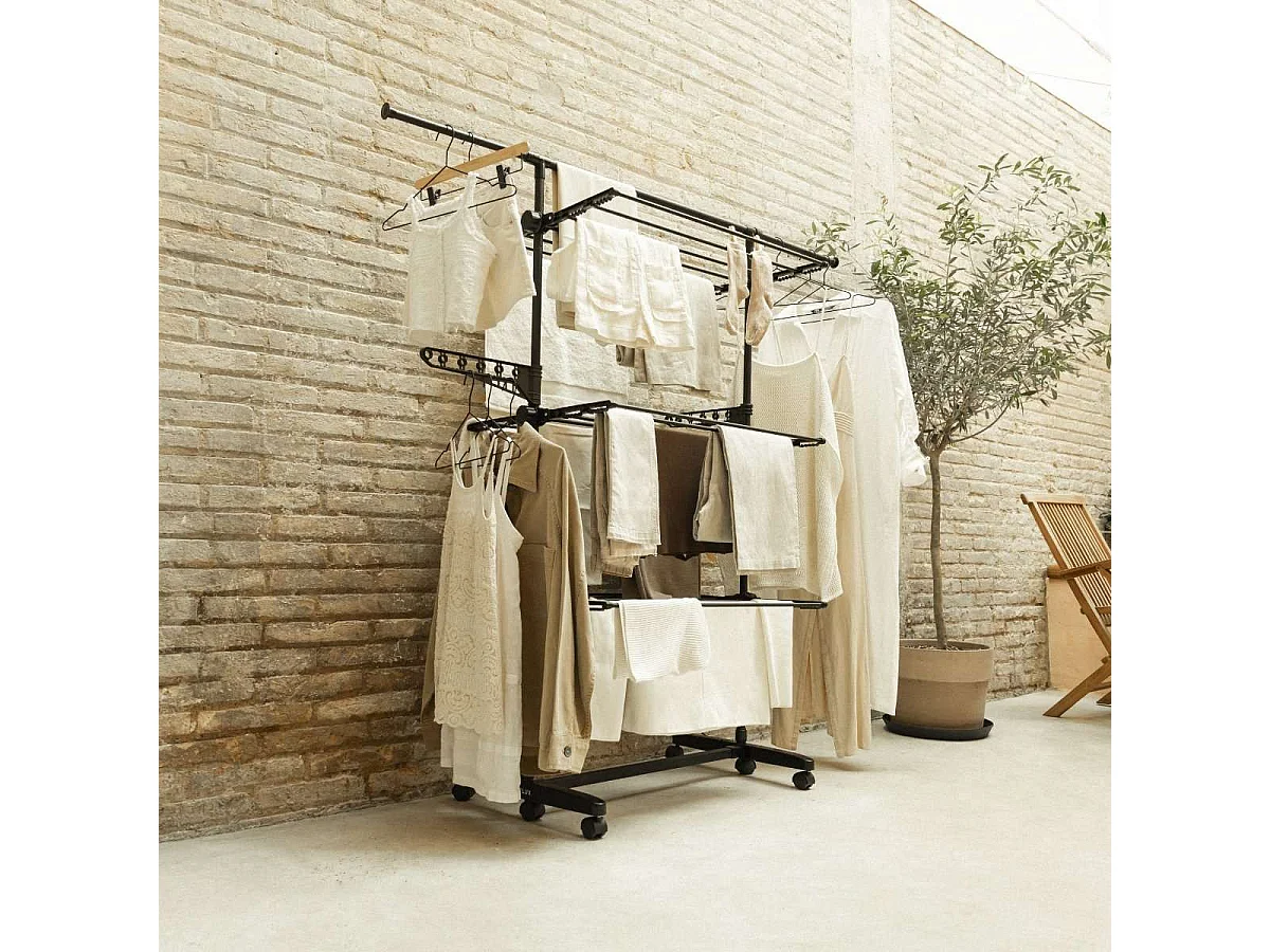 Tendedero Vertical  Fold Care V60 Negro -