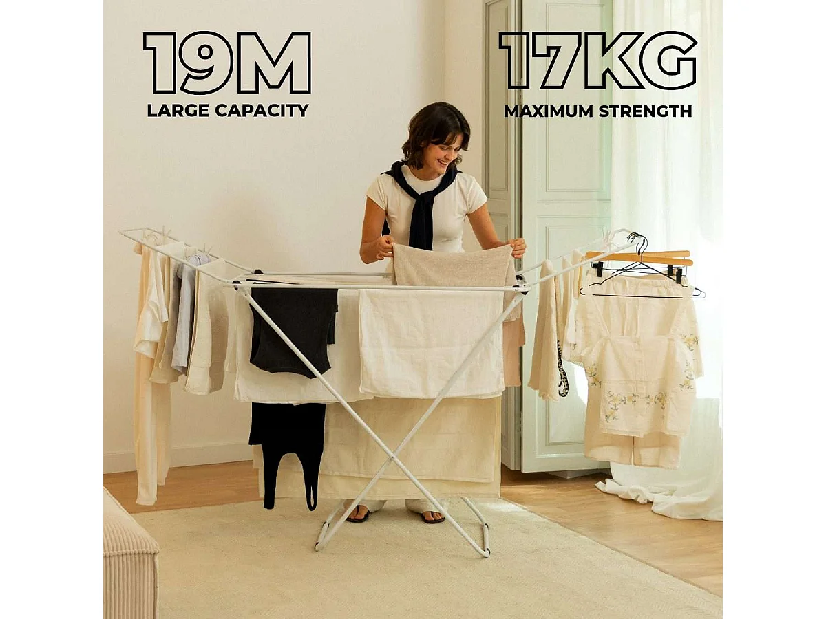 Tendedero Plegable  Stand V20 Blanco - Newlux