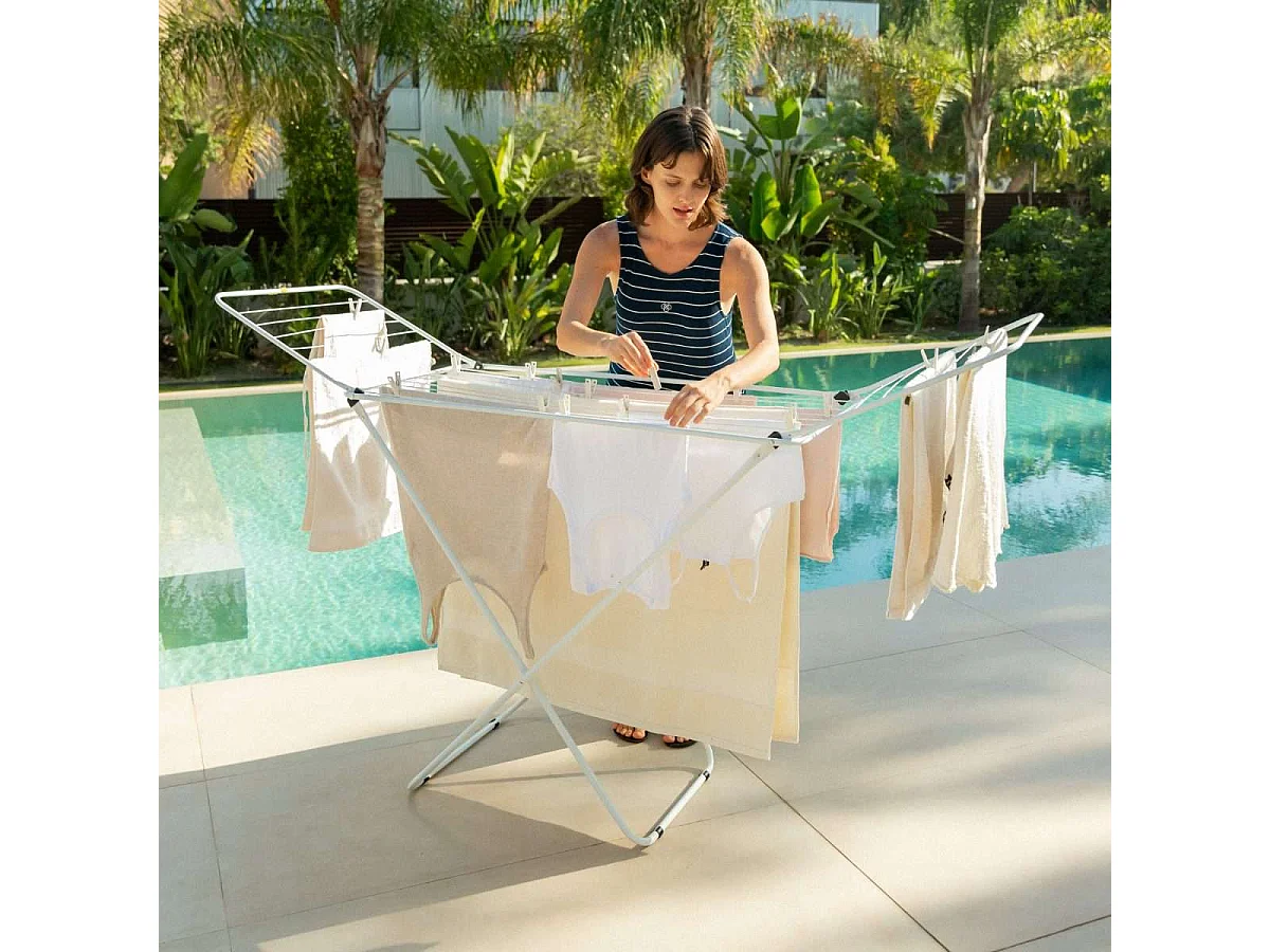 Tendedero Plegable  Stand V20 Blanco - Newlux