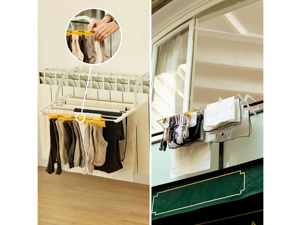 Tendedero Balcón  Aereo V9 Blanco - Newlux