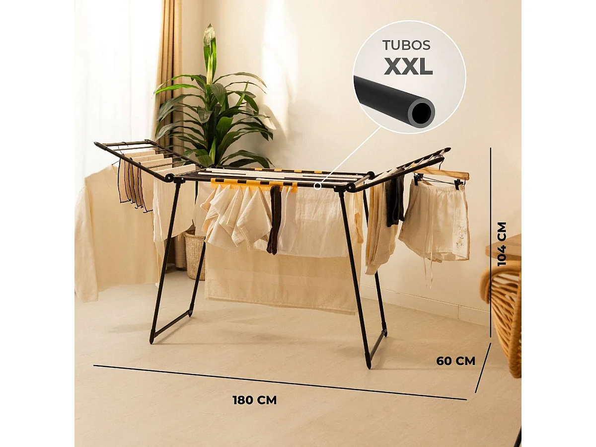 Tendedero Plegable  Bold V22 Negro - Newlux