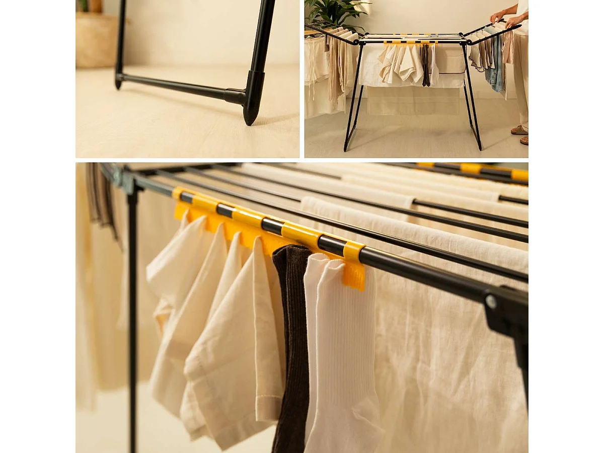 Tendedero Plegable  Bold V22 Negro - Newlux