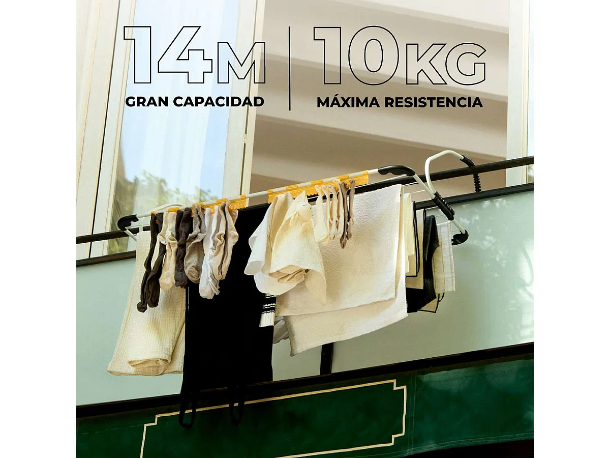 Tendedero Balcón  Aereo V14 Blanco - Newlux