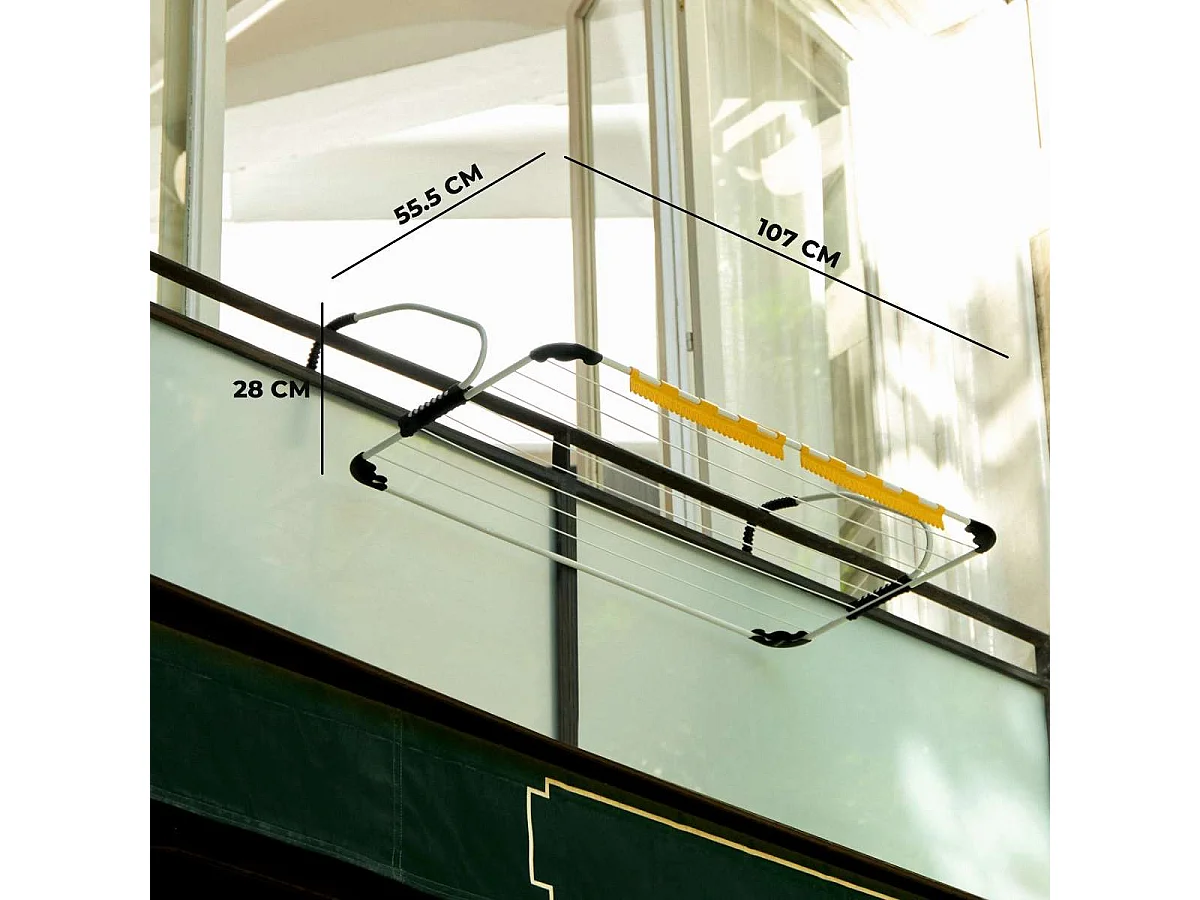 Tendedero Balcón  Aereo V14 Blanco - Newlux