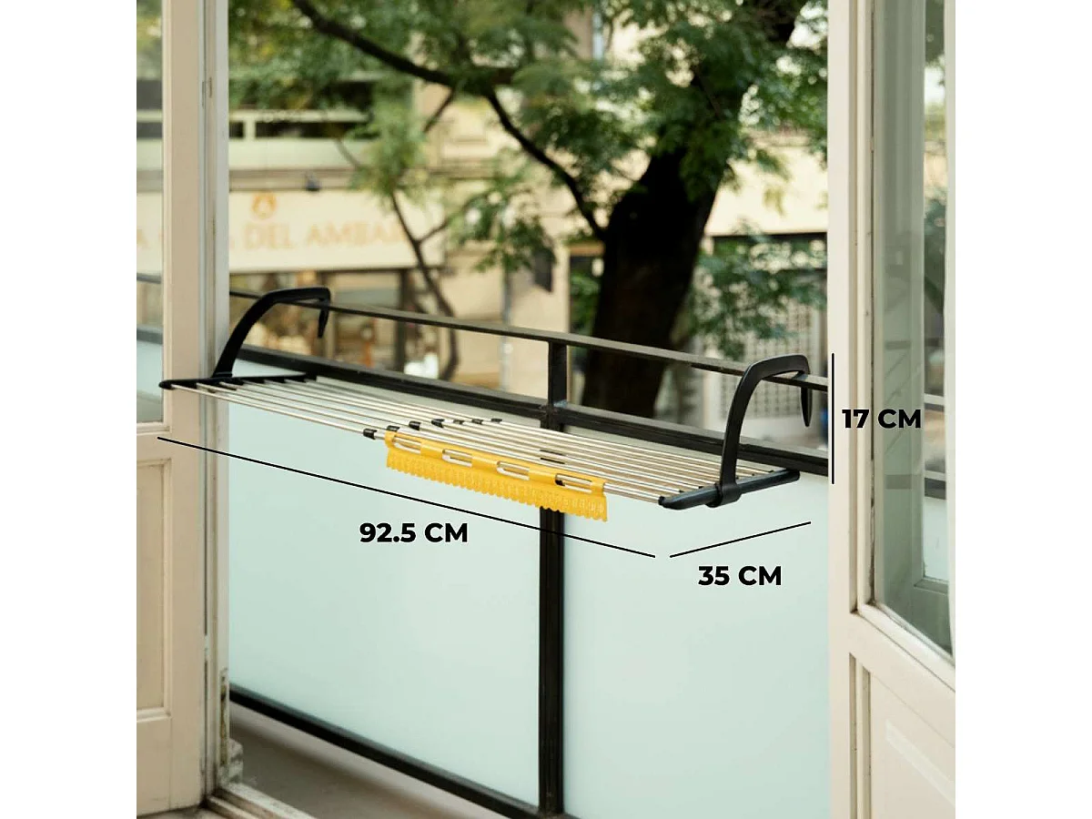 Tendedero Balcón  Aereo V9 Negro - Newlux