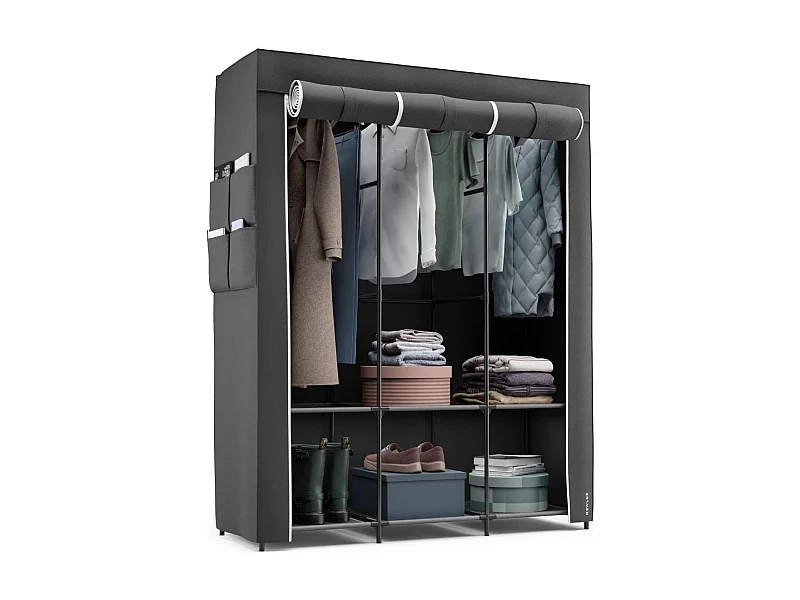 Armario de Tela  Canvas V130 Negro - Newlux