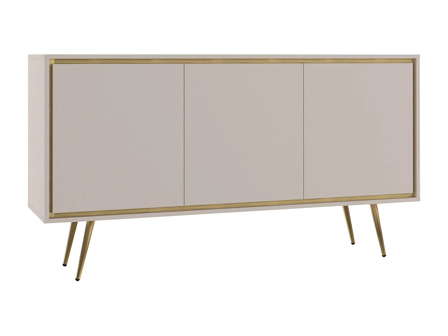 Buffet Providence 190, Doré|Cachemire, 80x150x40cm, Stratifié