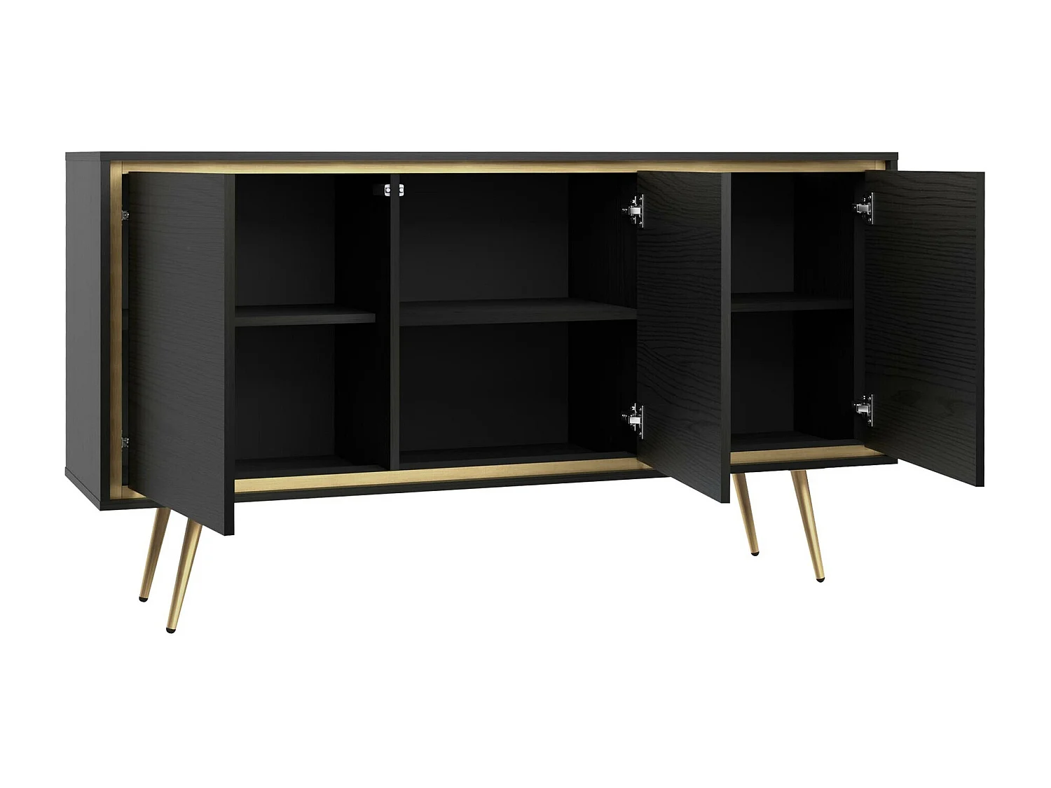 Buffet Providence 190, Doré|Cachemire, 80x150x40cm, Stratifié