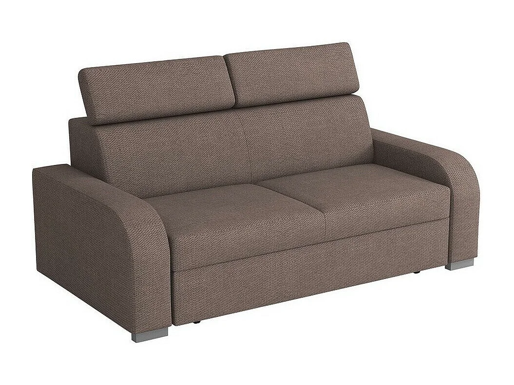 Canapé Etrcala 103, Marron, 170x100x85cm, Tissu, Pieds: Plastique|Bois