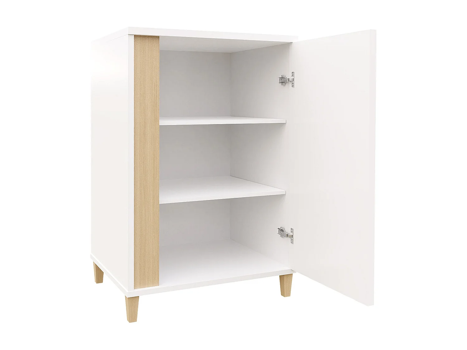 Buffet Livseri 100, Blanc brillant|Blanc, 88x52cm, Le nombre de portes: 140cm, Stratifié