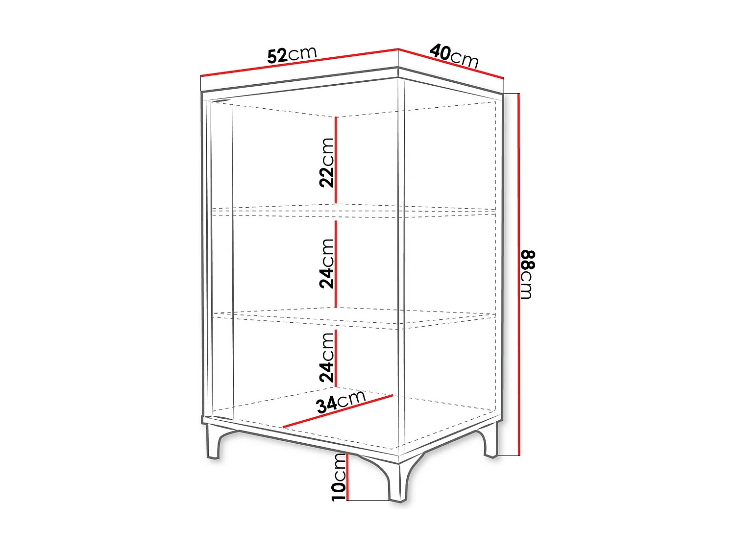 Buffet Livseri 100, Blanc brillant|Blanc, 88x52cm, Le nombre de portes: 140cm, Stratifié