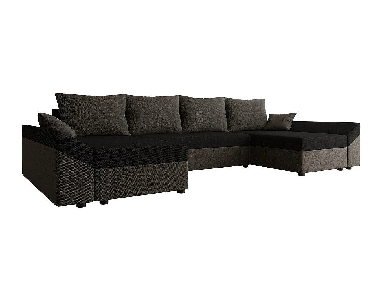 Sofá rinconero Memphis 131, Gris oscuro, Función de descanso