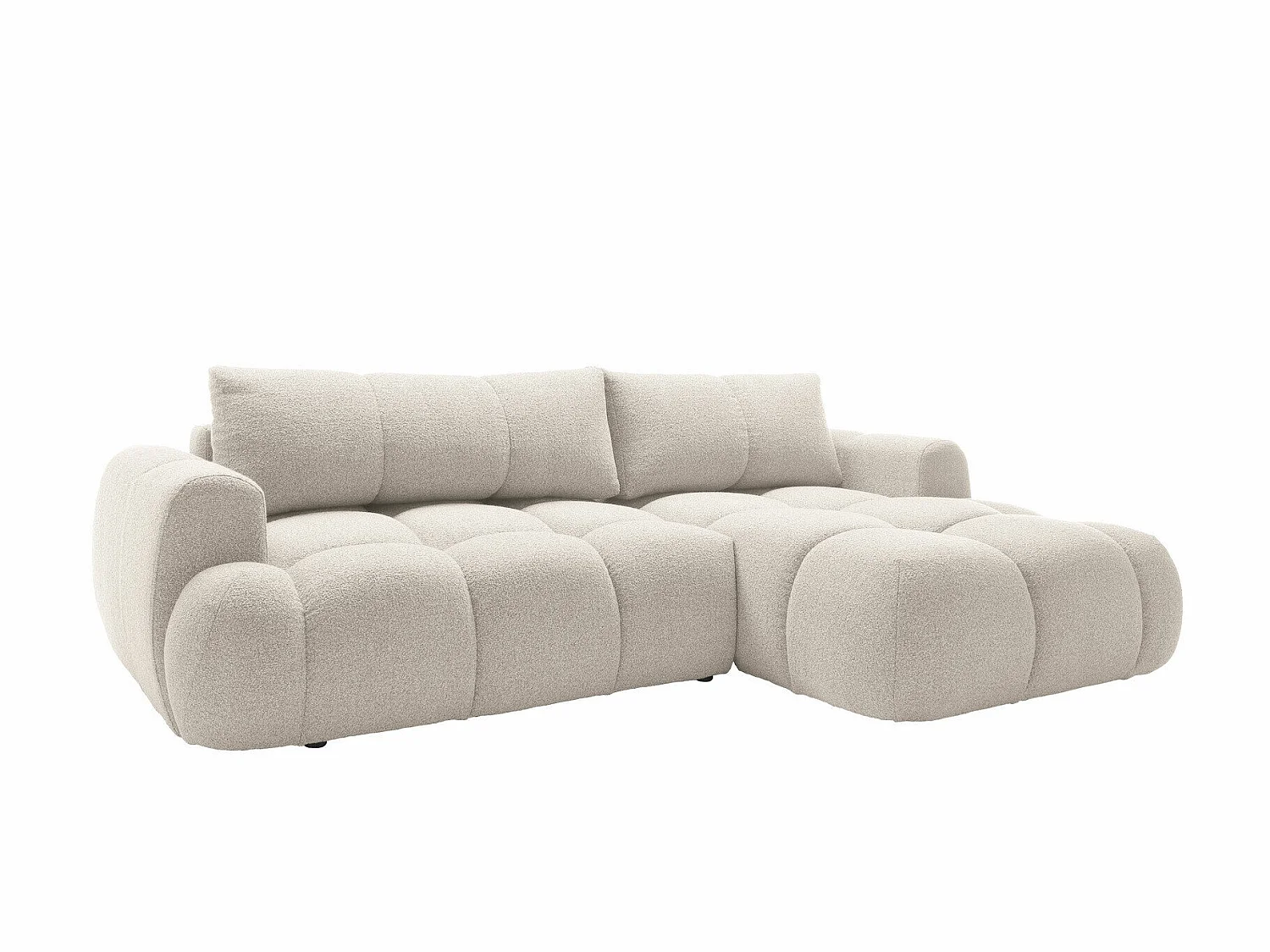 Canapé d'angle 4 places en tissu brun TRENDYNEST 270x173x85 cm