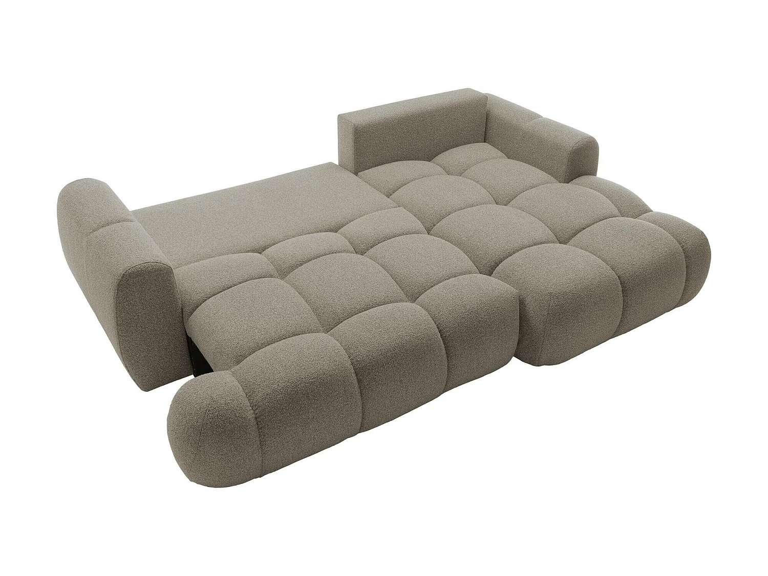 Canapé d'angle 4 places en tissu brun TRENDYNEST 270x173x85 cm