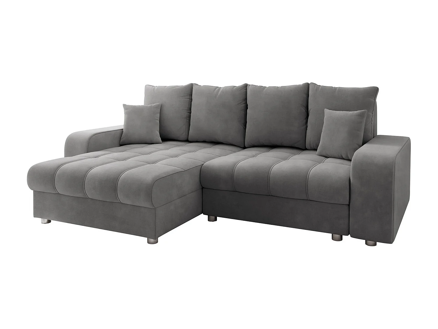 Canapé d'angle Sanford 102, Gris, Disponible, 250x166x94cm