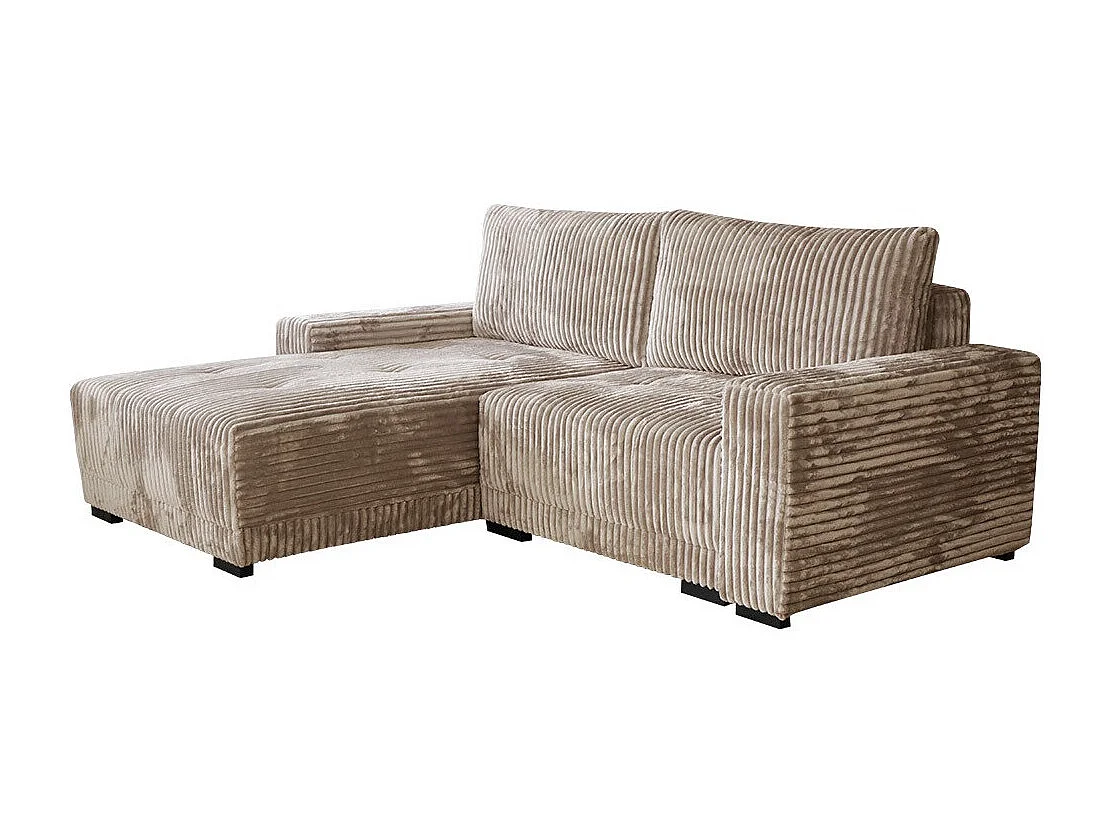 Canapé d'angle Columbus 204, Brun clair, Disponible, 237x180x90cm