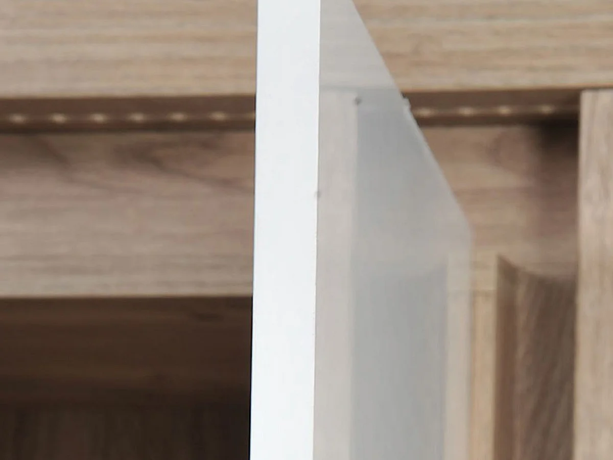 Armario Etrmona 100, Ribbeck roble|Blanco brillante, 197x98x59cm