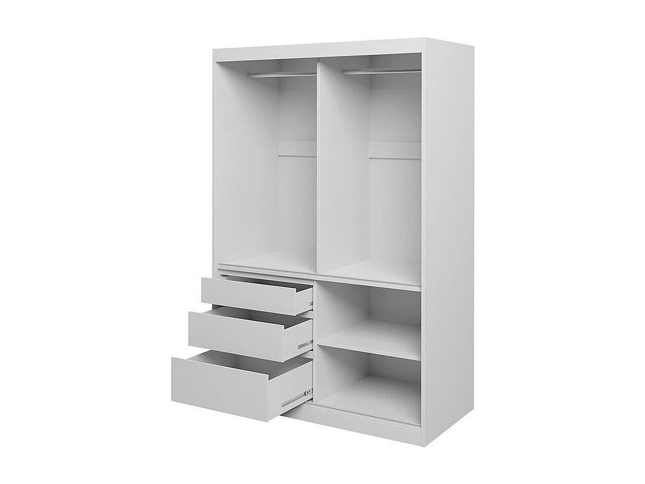 Armoire Toledo 115, Chêne de Lefkas|Noir mat, 216x140x65cm, Nombre d'étagères: 1