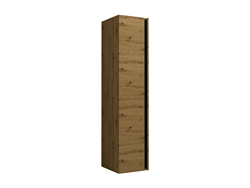 Armoire Hartford 369, Chêne Artisan|Noir, 186x40x44cm, Nombre d'étagères: 2