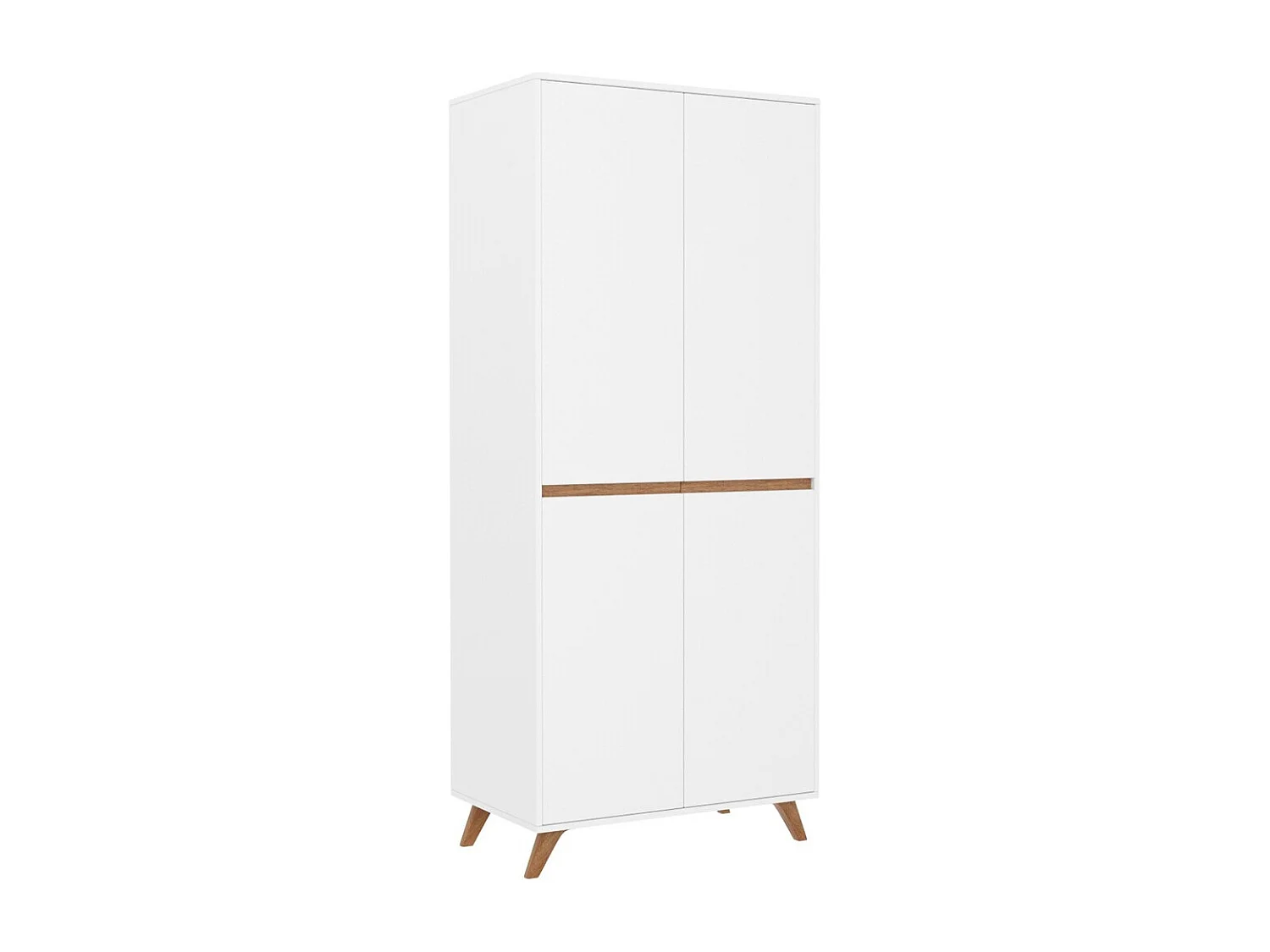 Armoire Mavenoa 105, Chêne doré|Blanc, 197x80x52cm, Portes d'armoire: Avec des charnières