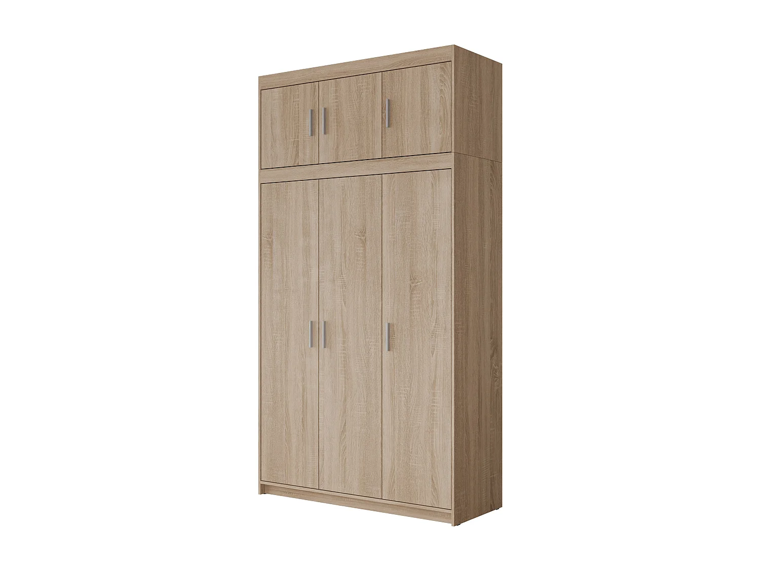 Armoire Novduni 104, Sonoma chêne, 246x133x53cm, Portes d'armoire: Avec des charnières