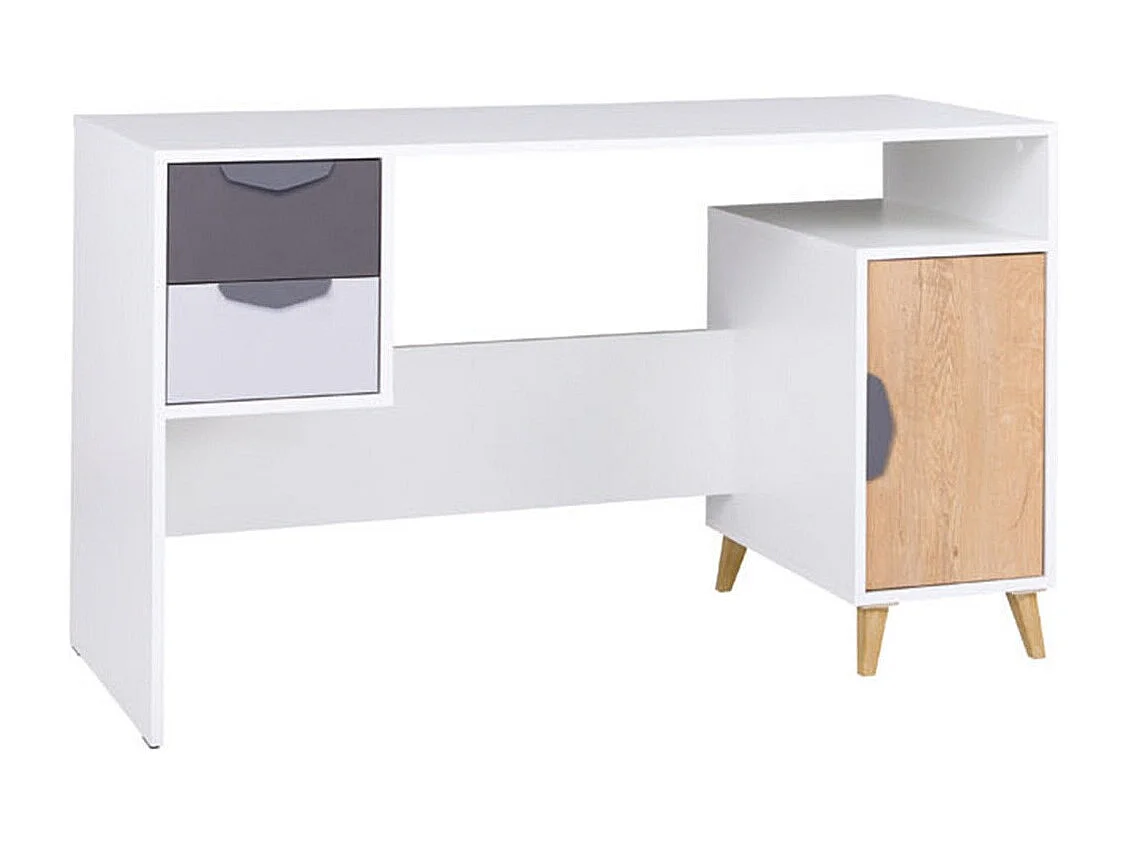 Bureau Domvera 112, Avec tiroirs|Avec des portes, Le nombre de portes: 1, 76x130x55cm