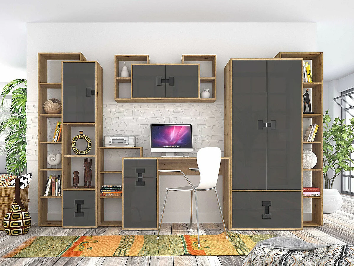 Bureau Florevi 100, Avec tiroirs|Avec des portes, Le nombre de portes: 1, 82x120x50cm