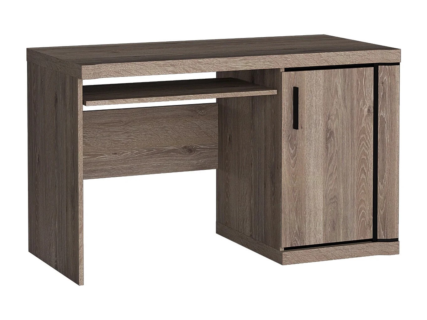 Bureau Lorelie 112, Étagère à clavier|Avec des portes, Le nombre de portes: 1, 77x126cm