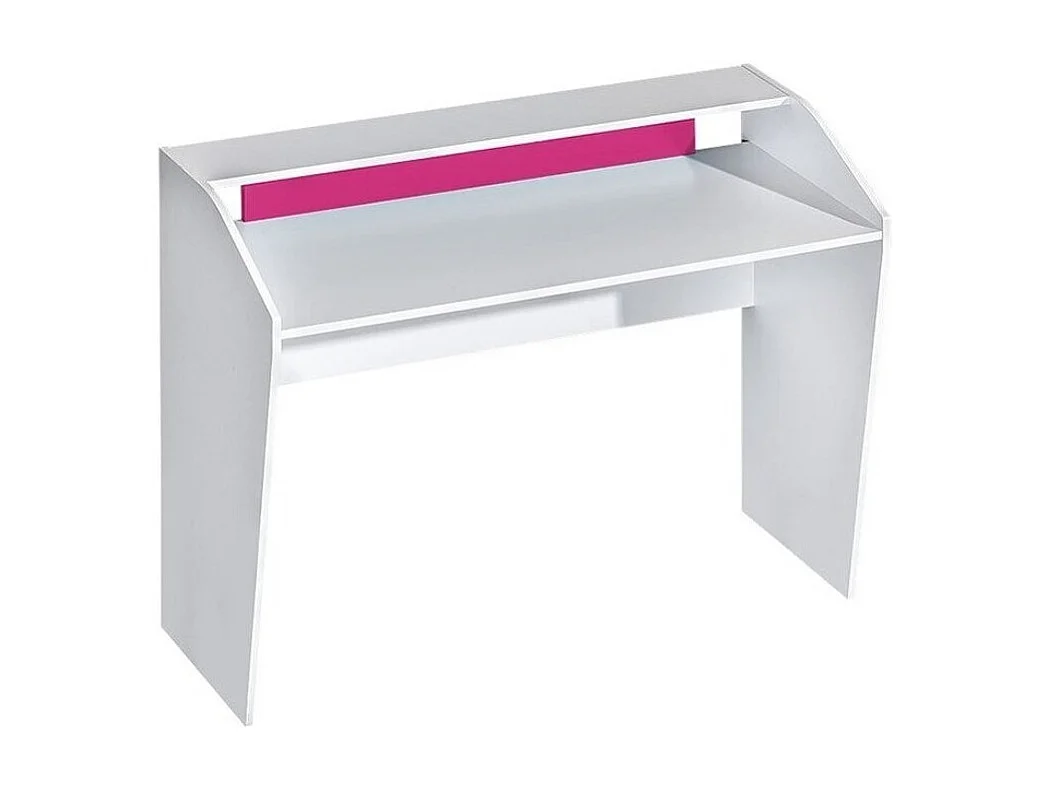Bureau Sorviru 100, 76x120x50cm, Rose|Blanc