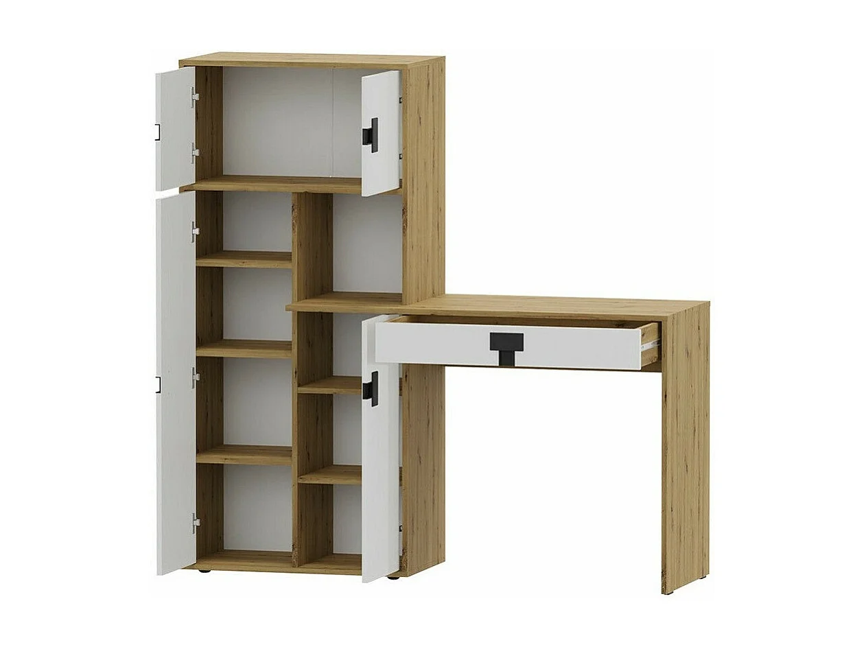 Bureau Florevi 101, Avec tiroirs|Avec des portes, Le nombre de portes: 4, 82x151x50cm